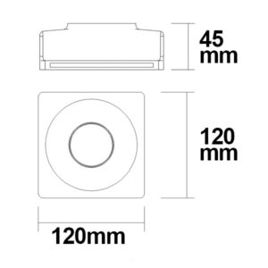 112078_2_iso Gips Einbaustrahler für GU10/MR16 Spots, rückversetzt, trichterförmig, weiß