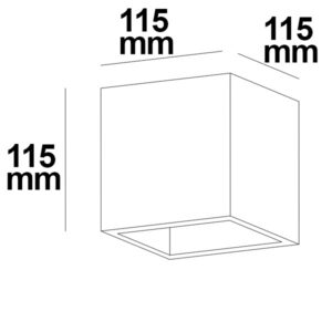 112164_2_iso Gips-Wandleuchte G9, würfelförmig