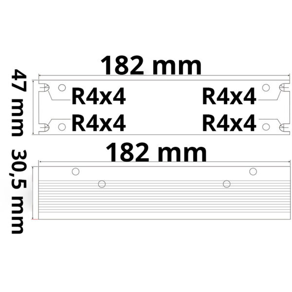 LED Trafo 24V/DC, 0-60W, Gitter, flach