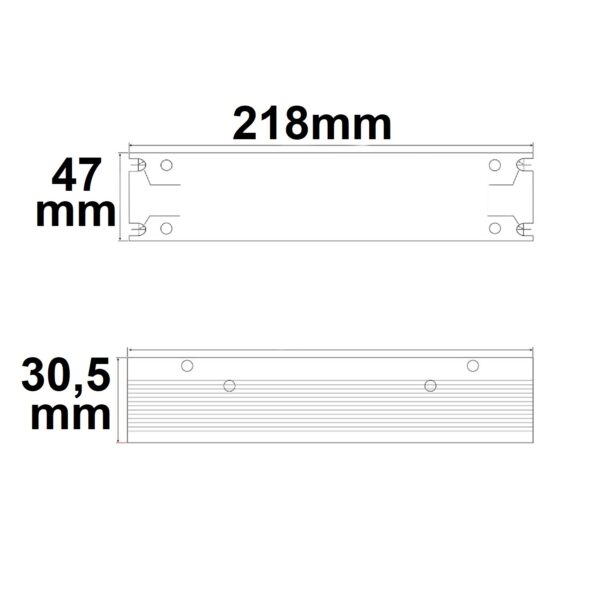 LED Trafo 24V/DC, 0-100W, Gitter, flach