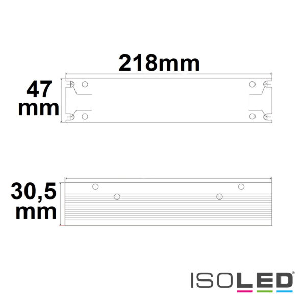 LED Trafo 24V/DC, 0-100W, Gitter, flach
