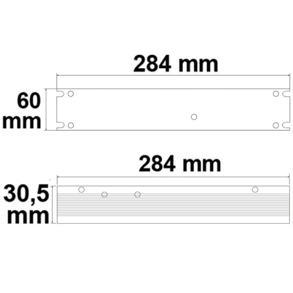 LED Trafo 24V/DC, 0-300W, Gitter, flach