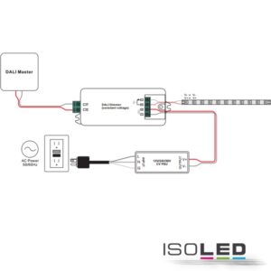 113203_iso_2 DALI 1 Adresse PWM-Dimmer 12-36V, 1 Kanal, 12-36V 8A, 48V 4A