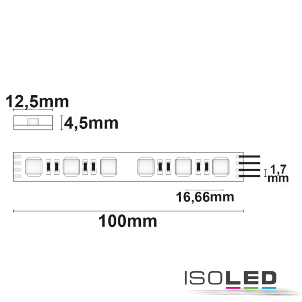 LED AQUA RGB+WW Flexband, 24V DC, 19W, IP68, 4in1 chip, 5m Rolle, 60 LED/m