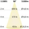 LED Hängeleuchte Raster Up&Down, 25+25W, anreihbar, UGR<6, silber, 4000K, 1-10V dimmbar