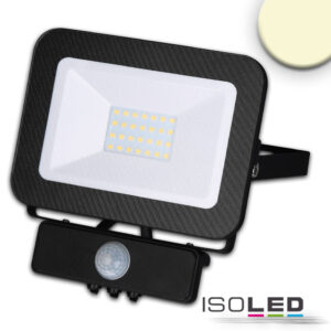 LED Fluter mit PIR-Bewegungssensor 30W, warmweiß, schwarz, IP65