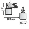 3-Phasen Adapter mit Schutzkontaktstecker, schwarz, inkl. 6A Sicherung