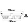 LED Downlight blendungsreduziert, 35W, rund, DN280, CRI90, Switch 3000|3500|4000K, dimmbar