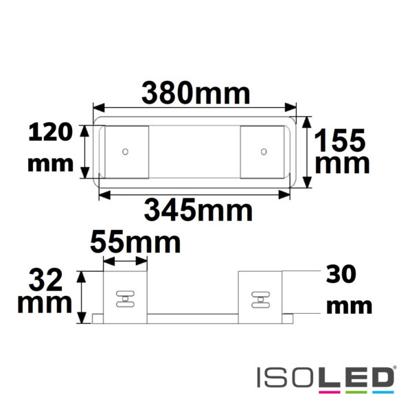 Einbaurahmen für LED Notlicht/Fluchtwegleuchte UNI4/UNI7