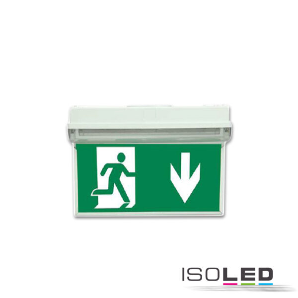 Vertikales Schild für LED Notlicht/Fluchtwegleuchte UNI4/UNI7