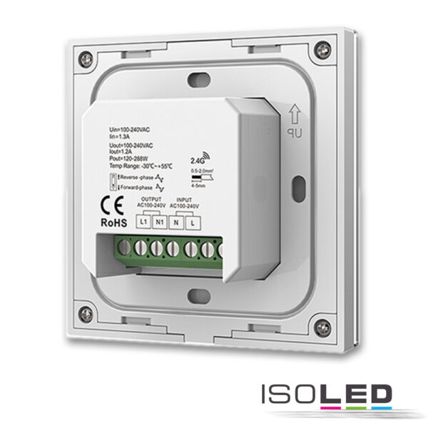 Sys-Pro 1 Zone Touch/Funk-Dimmer 230V weiß, 360VA, Phasenan-/Abschnitt wählbar
