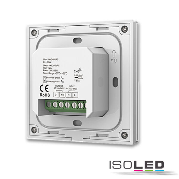 Sys-Pro 1 Zone Touch/Funk-Dimmer 230V schwarz, 360VA, Phasenan-/Abschnitt wählbar