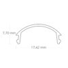 Abdeckung COVER39 opal/satiniert 200cm für Profil LOOP13