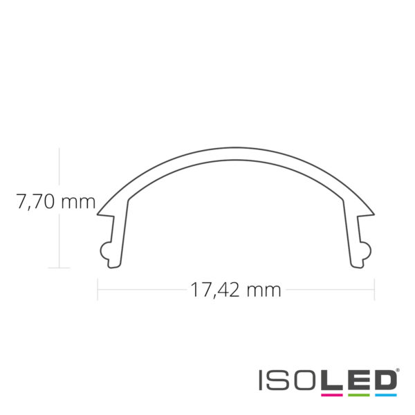 Abdeckung COVER39 opal/satiniert 200cm für Profil LOOP13