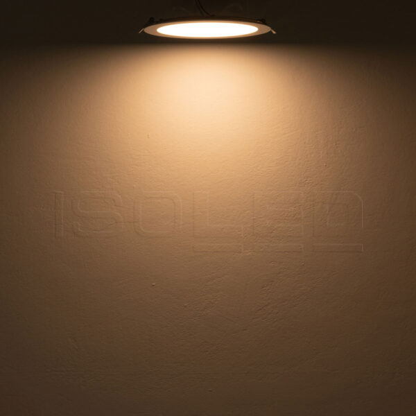 LED Downlight, 18W, rund, ultraflach, weiß, warmweiß, dimmbar