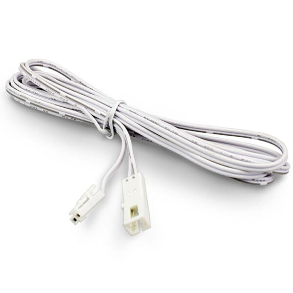 Mini AMP Verlängerungskabel male-female, 200cm, 2-polig, weiß, max. 6A