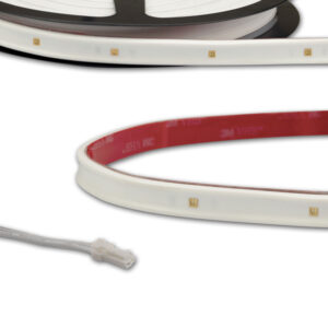 LED UV-C MiniAMP Flexband 270nm, 12V DC, 6W, IP54, 58cm, weiß, eins. Kabel + maleAMP, 24 LED/m