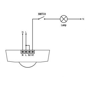 114667_4 PIR Aufbau-Bewegungsmelder mit invertierter Funktion für UV-C Anwendungen, 230V AC, 400VA