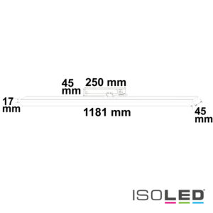 3-PH Linearleuchte prismatisch, 120cm, 42-56W, weiß, 3000|3500|4000K, CRI90