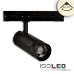 3-Phasen Schienen-Strahler fokussierbar, 24W, 20°-55°, schwarz matt, 3000K, dimmbar