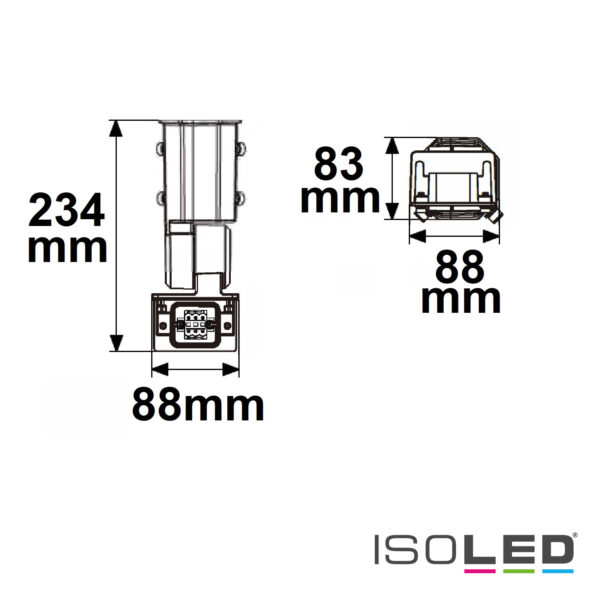 Mastadapter DN60 mit variablem Winkel für Street Light Modul EM145