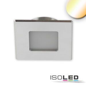 LED Möbeleinbaustrahler MiniAMP ALU gebürstet, eckig, 3W, 120°, 24V DC weißdynamisch 1900-5000K, dim