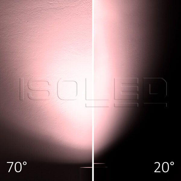 3-Phasen Schienen-Strahler fokussierbar, 34W, 20°-70°, schwarz matt, Meat 1900K